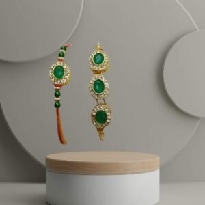 Jewelled Emerald Rakhi Set
