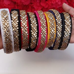 Silk Thread Kundan Hairbands