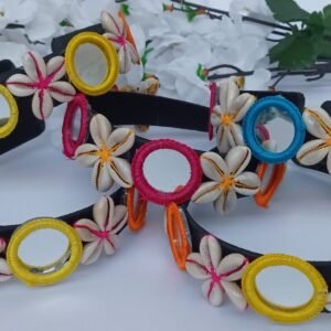 Shell Mirror Pompom Hairband