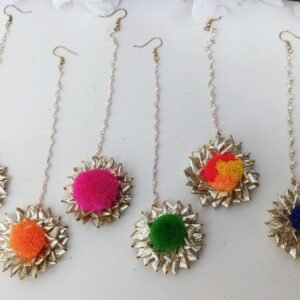 Gota Pom Pom Maang Tika