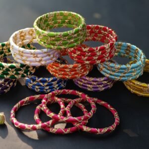 Silk Thread Gotta Bangles Set of 4 Bangles